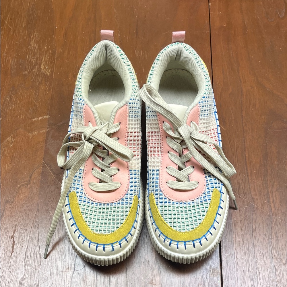 Nicole Miller New York Mixed Media Platform Shoes Women’s 9
